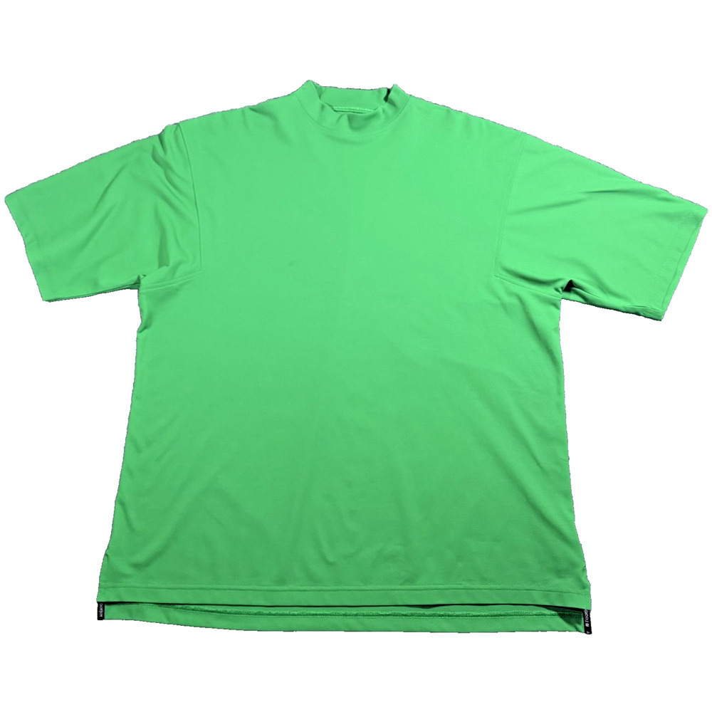 FootJoy Men's XL Solid Green Golf Performance Pull-Over Shirt FJ Logo